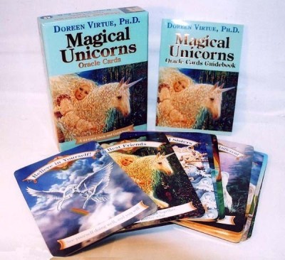 Unicornii magici-Carti ORACOL,ed lim lux(AURII)ORIGINAL-Doreen Virtue foto
