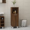 Gossi dulap de baie, stejar maro, 30x30x95 cm, lemn prelucrat