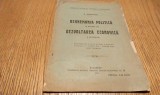 HEGHEMONIA POLITICA IN RAPORT CU DEZVOLTAREA ECONOMICA A STATELOR - N. Porsenna - Editura Tipografia George Ionescu, 1916, 37 p.