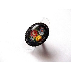 inel sticla cu flori 45708