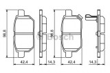 Set placute frana,frana disc LEXUS CT (ZWA1) (2010 - 2016) BOSCH 0 986 494 255