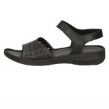 Sandale dama, din piele naturala, Caprice, 9-28715-42-022, negru