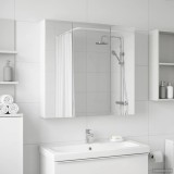 vidaXL Dulap cu oglindă pentru baie Alb 70 x 14,5 x 70 cm 889087