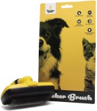 Perie pentru caini/pisici Thunderpaws, plastic/cauciuc, galben/negru