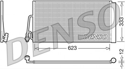 Condensator climatizare AC Denso, MINI COUNTRYMAN/PACEMAN, 03.2010-10.2016; MINI, 10.2006-02.2012 motor 1,4; 1,6/1,6 T; 1,6 D; 2,0 d/sd;, aluminiu/ a foto