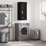 vidaXL Dulap montat pe perete, negru, 34,5x34x90 cm 828885