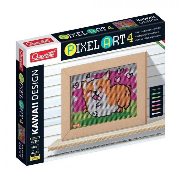 Quercetti Pixel Art Kawaii 4 planse Design Corgi
