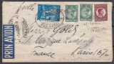 ROMANIA 1932 REGELE CAROL II /PLIC CIRCULAT PRIN AVION BUCURESTI- PARIS, Stampilat