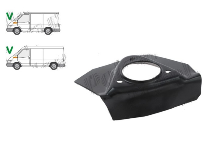 Segment reparatie metalic suport amortizor fata FORD TRANSIT (VE64), 01.1991-09.1994; TRANSIT (VE83), 06.1994-07.2000, partea stanga, metal galvaniza