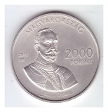 Moneda Ungaria 2000 forint/forinti 2015, Castelul Koszegi, stare foarte buna, Europa, Cupru-Nichel
