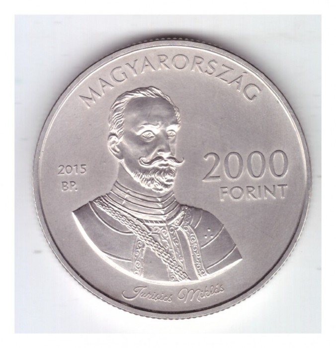 Moneda Ungaria 2000 forint/forinti 2015, Castelul Koszegi, stare foarte buna