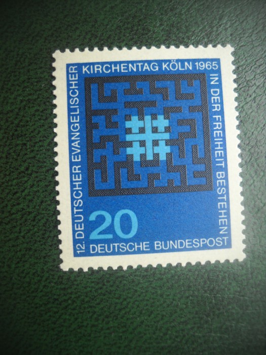 HOPCT TIMBRE MNH 878 ZIUA BISERICII EVANGHELICE 1965 - 1 VAL GERMANIA