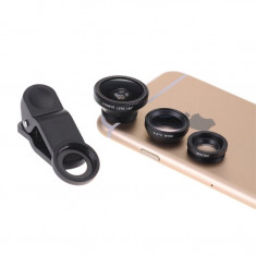 Set Lentile Obiectiv 3-in-1 pentru Foto Telefoane sau Tablete foto