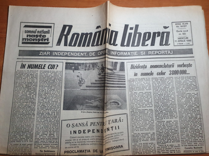 romania libera 11 aprilie 1990-continuare interviului cu regele mihai