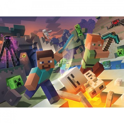 Puzzle Monstri Minecraft, 100 Piese foto