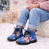 Ghete NEIMBLANITE albastre - Flowers (Marime Disponibila: Marimea 23)