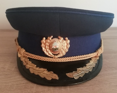 M1 10 - Cascheta militara - bleumarin - ofiter securitate RSR - ceremonie foto