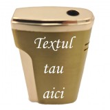 Bricheta Metalica Personalizata cu Textul Tau, Gaz, Antivant, Cutie, Auriu