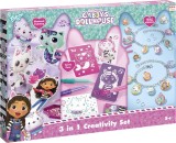 Set creativ 3 in 1, Bratari cu pandantive, carioci spray si diamont painting, Gabby s Dollhouse, Totum