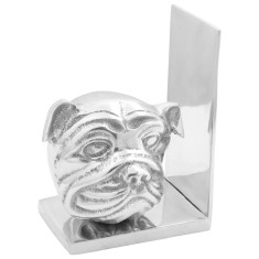 vidaXL Suporturi cărți 2 buc., argintiu, 8x12x16,5 cm, aluminiu, c&acirc;ine