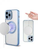 Huse silicon cu incarcare magetica wireless pentru Iphone 13 Pro Max Albastru, Carcasa