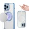 Huse silicon cu incarcare magetica wireless pentru Iphone 12 Pro Albastru