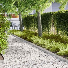 vidaXL Borduri pentru gazon 30 pcs Argintiu 100 x 0.5 x 15 cm 865936 foto