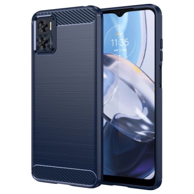 Husa pentru Motorola Moto E22 / Moto E22i - Techsuit Carbon Silicone - Blue foto