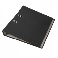 Biblioraft plastifiat, a4, latime cotor 5 cm, bordura metalica, culoare negru foto