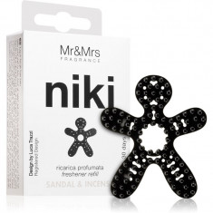 Mr & Mrs Fragrance Niki Sandal & Incense parfum pentru masina rezervă 1 buc