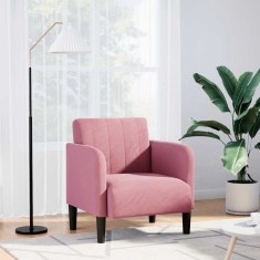 vidaXL Canapea Scaun cu Cotiere Roz 54 cm Catifea 4100581