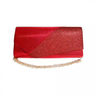 Geanta plic de seara pentru ocazii si petreceri, rosu sidefat, 26 x 12 cm, Magrot 24008 foto