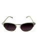 Ochelari de soare dama, Alb, UV400, Metal, Negru, Oem