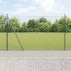 VidaXL &Icirc;mprejmuire din plasă cu st&acirc;lpi Gri 1.4 x 10 m Oțel 3351259