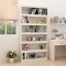 vidaXL Bibliotecă/Separator cameră, alb, 100x30x200 cm, lemn masiv pin 808229