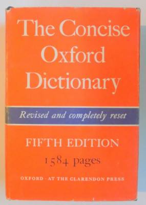 THE CONCISE OXFORD DICTIONARY OF CURRENT ENGLISH by H. W. FOWLER , F. G. FOWLER foto