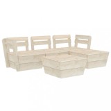 Set mobilier de gradina paleti, 5 piese, lemn de molid tratat