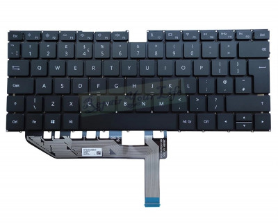 Tastatura Laptop, Huawei, MateBook X EUL-W19P, EUL-W29, EUL-W29P, 2020, iluminata, layout UK foto