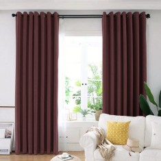 Draperie din catifea blackout cu inele argintii, Madison, 150x215 cm, densitate 700 g/ml, Temptress, 1 buc