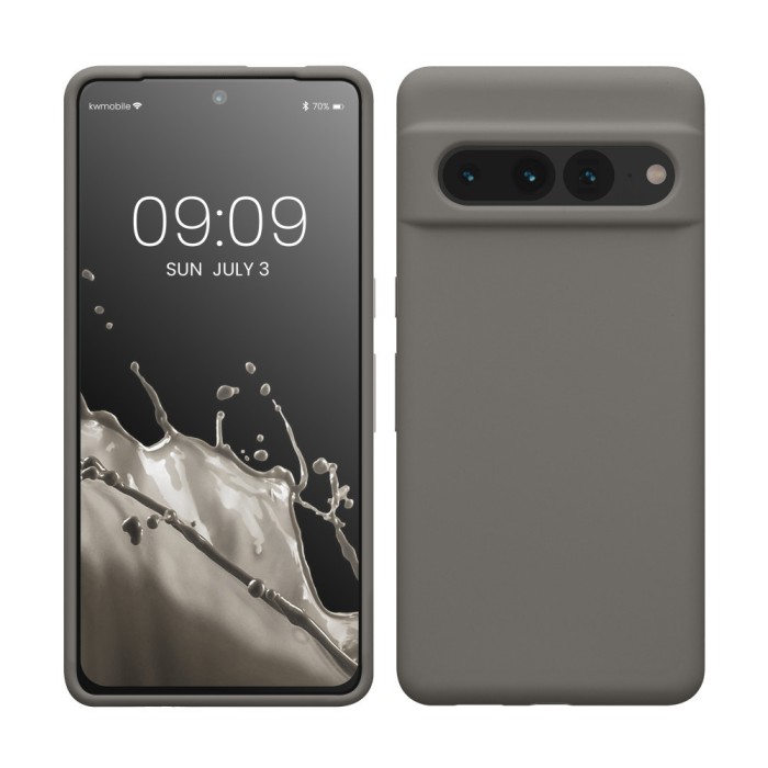 Husa Kwmobile pentru Google Pixel 7 Pro, Gri, Silicon, KWM0000171J028C