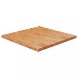 Blat masa patrat vidaXL, 90x90x4cm, lemn masiv stejar, maro deschis, lacuit - rustic, universal