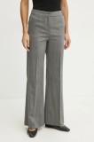 MAX&amp;Co. pantaloni de l&acirc;nă femei, culoarea gri, lat, high waist, 2516131032200