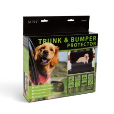 Husa de protectie auto pentru animale MNC, 95 x 103 cm, poliester, fixare cu scai, Negru