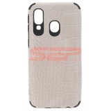 Husă Samsung Galaxy A40, TPU Leather, Crocodile, Gri