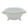 Strecuratoare cu picioruse Vef, tabla emailata, alba, 20 cm