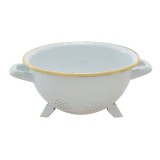 Strecuratoare cu picioruse Vef, tabla emailata, alba, 20 cm
