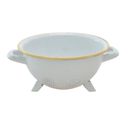Strecuratoare cu picioruse Vef, tabla emailata, alba, 20 cm foto