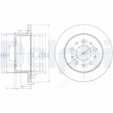 Set discuri frana Citroen: Jumper (230), Jumper (244); Fiat: Ducato (230), Ducato (244); Peugeot: Boxer (244), Boxer (230)., punte spate, 280x16, pli, Delphi
