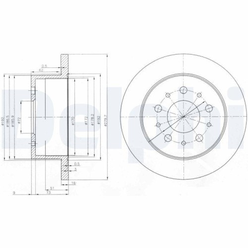 Set discuri frana Citroen: Jumper (230), Jumper (244); Fiat: Ducato (230), Ducato (244); Peugeot: Boxer (244), Boxer (230)., punte spate, 280x16, pli