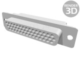 Conector TE Connectivity D-Sub HD 44 pini mufă mamă drept 1658683-1